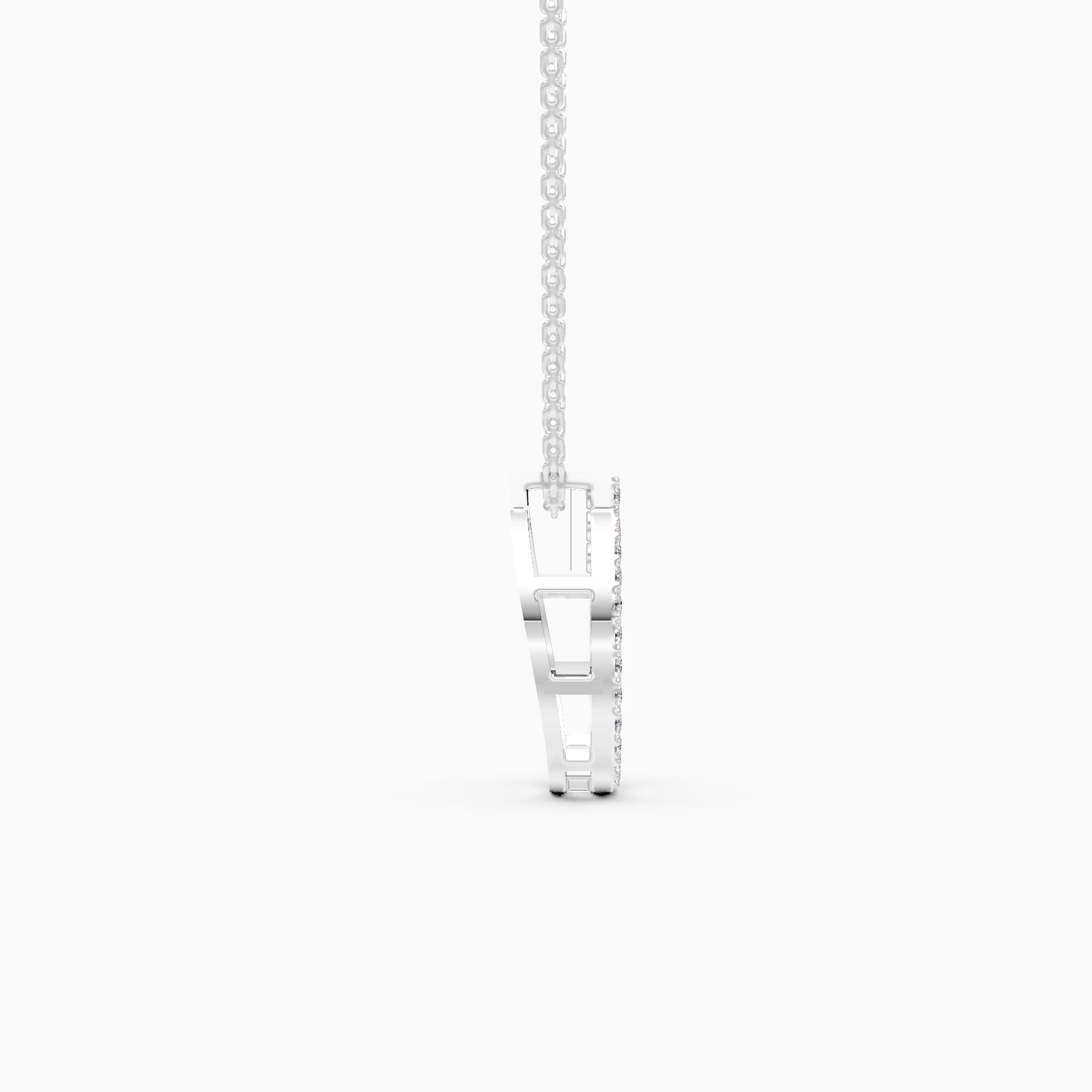 Stylish Circle Lab Grown Diamond Pendant
